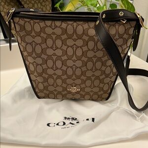 Coach Tan and Brown Crossbody Bag